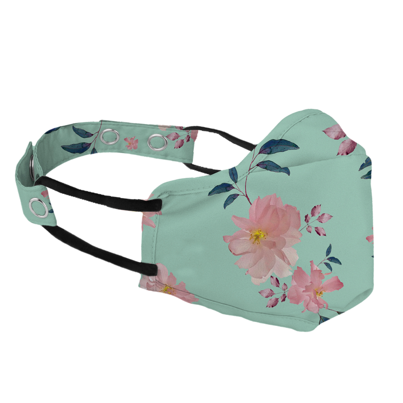 Floral Women's Pro Face cover - Pack of 2